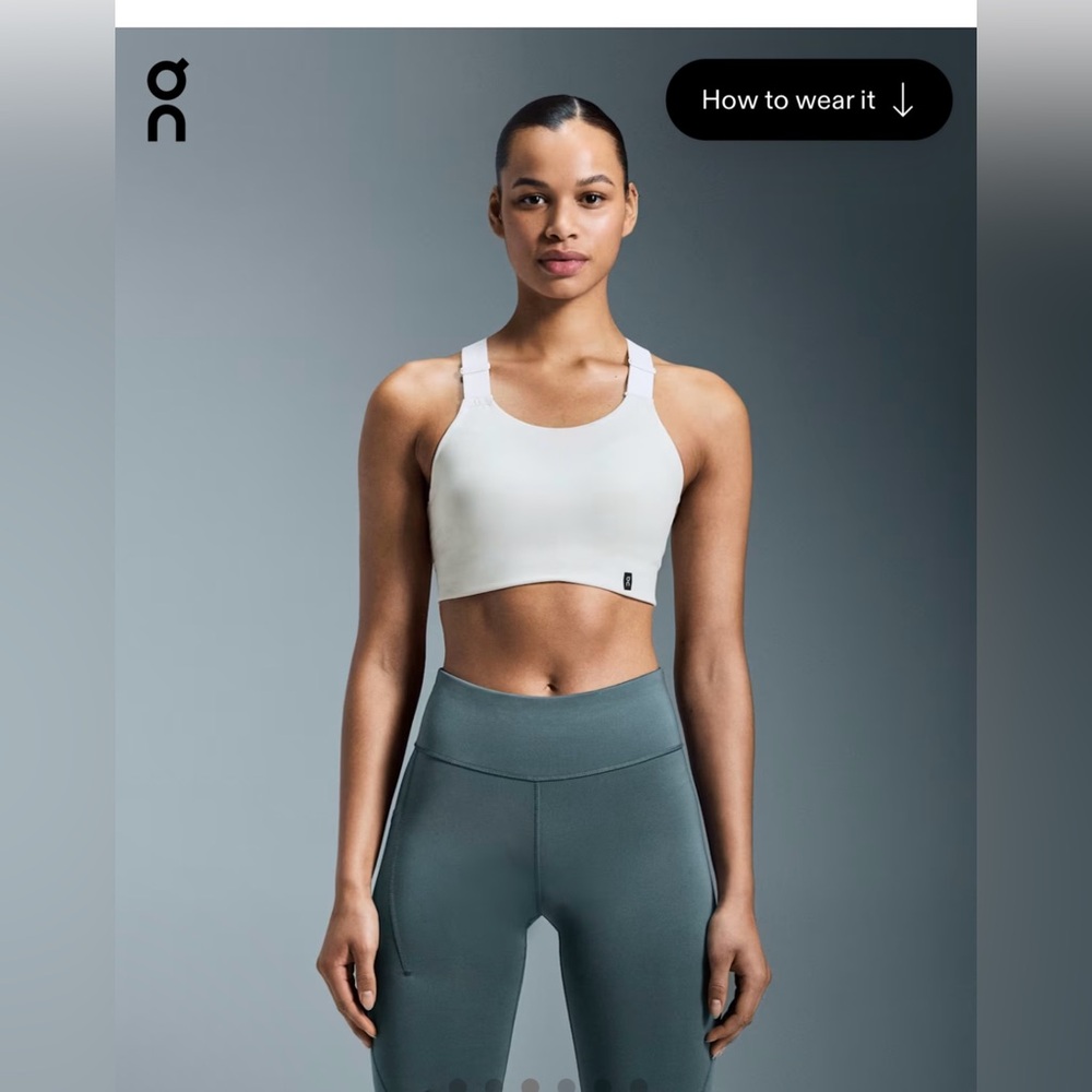 NWT π ON CLOUD Climate Performance Flex Bra Running Sports Bra - undyed white - Picture 1 of 14